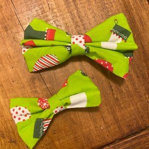 Matching Christmas Bowties/Hairbows